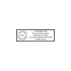 Rectangular Self-Inking Indiana Notary Stamp Imprint