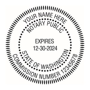 Washington Notary Embosser Imprint